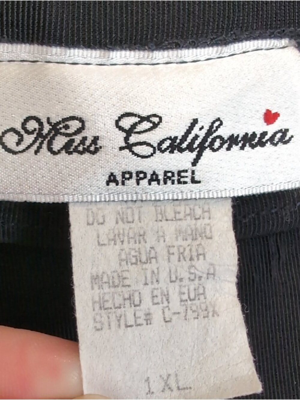 Miss California Black Maxi Skirt Vintage Womens Plus Size 1XL Tube Made in USA - Picture 8 of 10